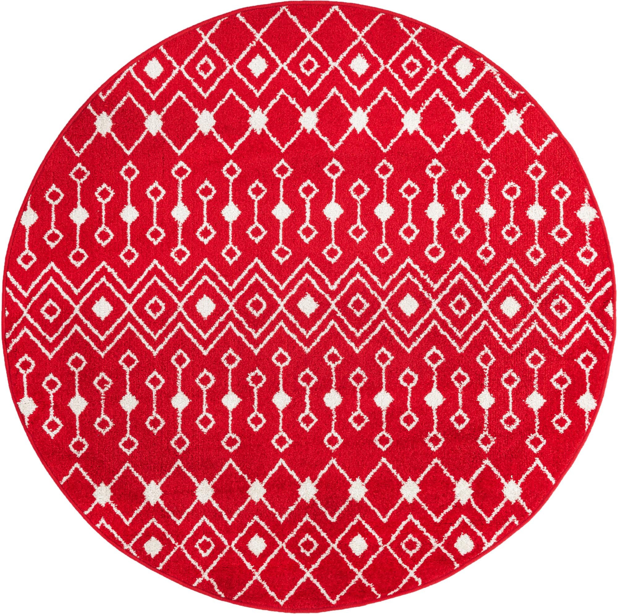 5' 3 x 5' 3 Moroccan Trellis Round Rug