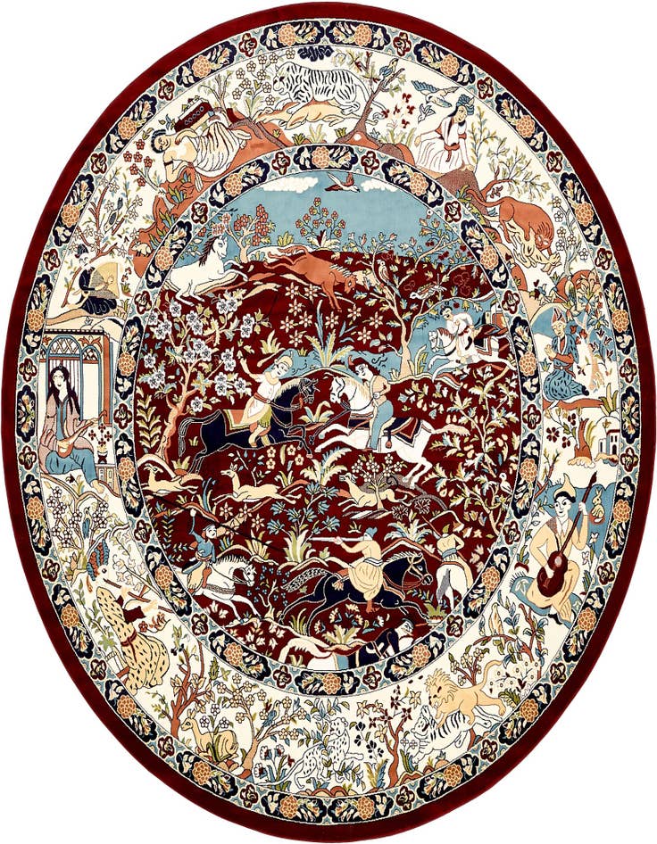 Detail image of 10' x 10' Nain Design Round Rug