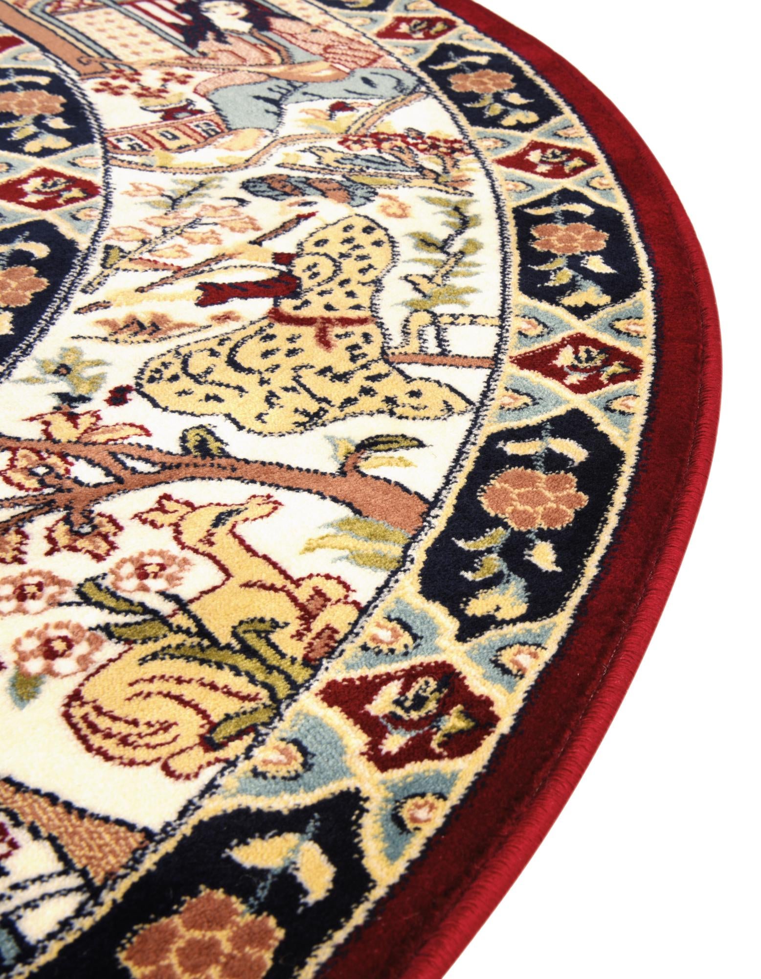 5' 3 x 5' 3 Nain Design Round Rug