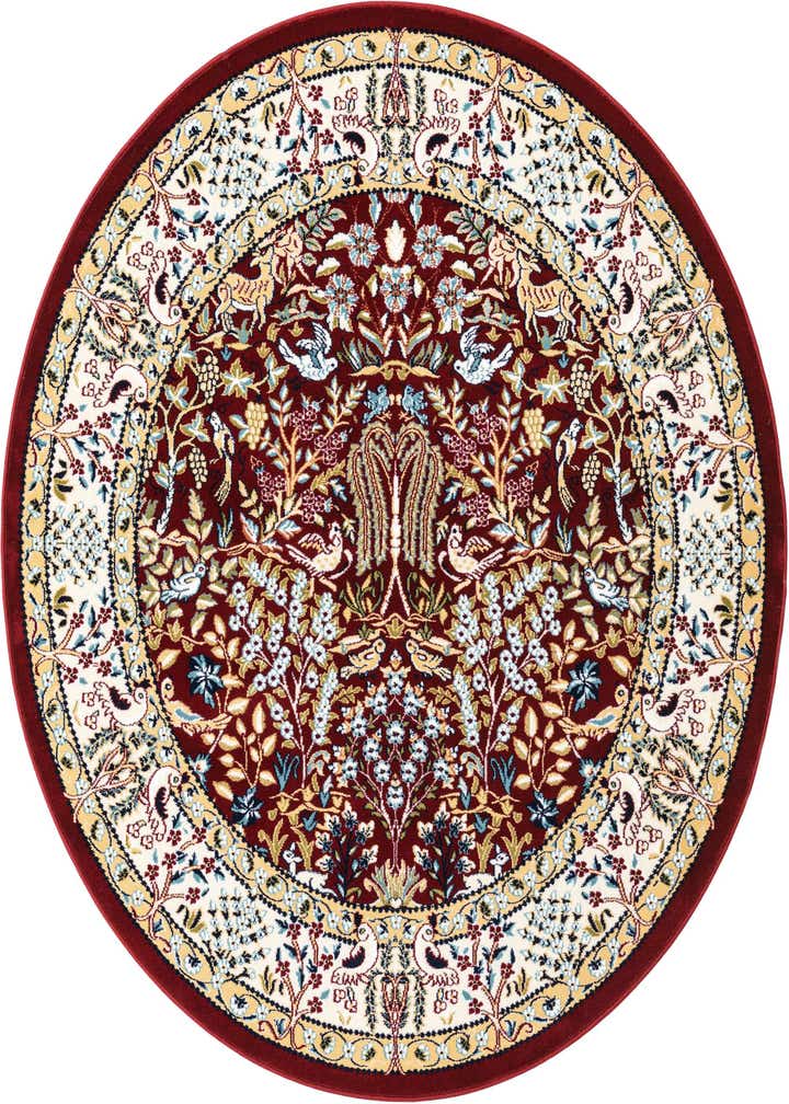 5' 3 x 5' 3 Nain Design Round Rug