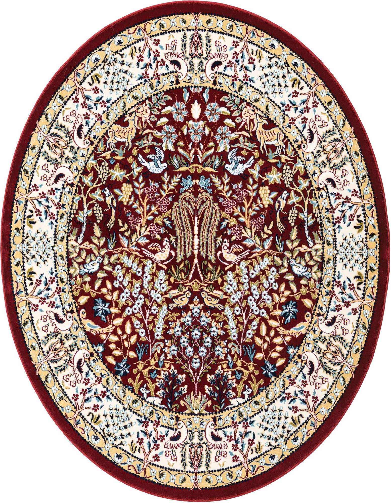 5' 3 x 5' 3 Nain Design Round Rug