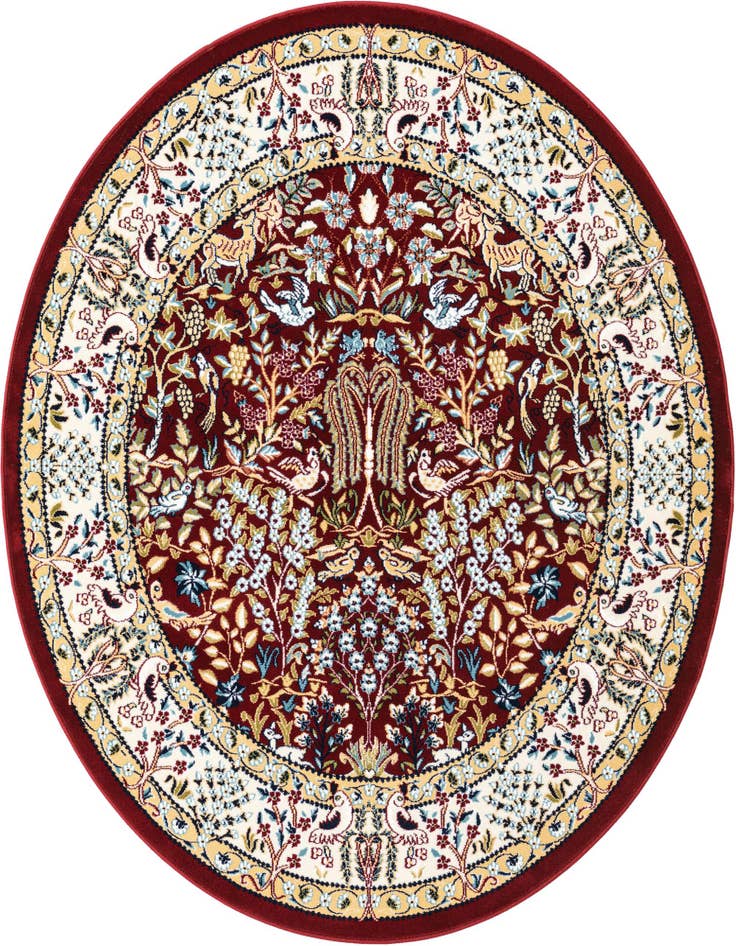 Detail image of 5' 3 x 5' 3 Nain Design Round Rug