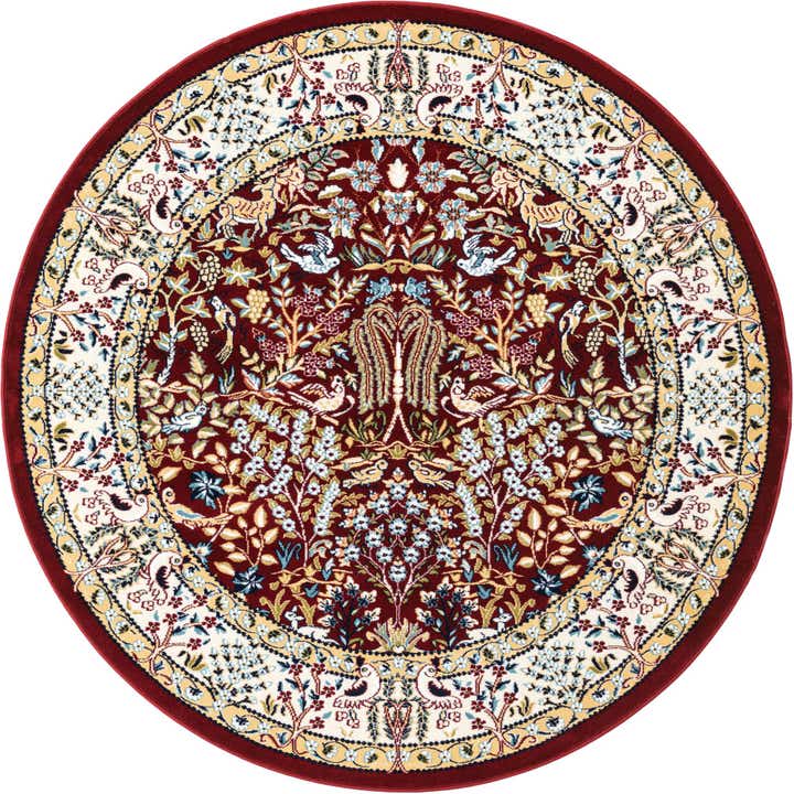 5' 3 x 5' 3 Nain Design Round Rug
