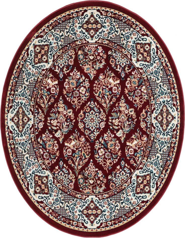 Detail image of 5' 3 x 5' 3 Nain Design Round Rug
