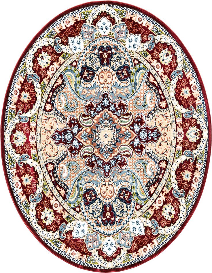 Detail image of 5' 3 x 5' 3 Nain Design Round Rug
