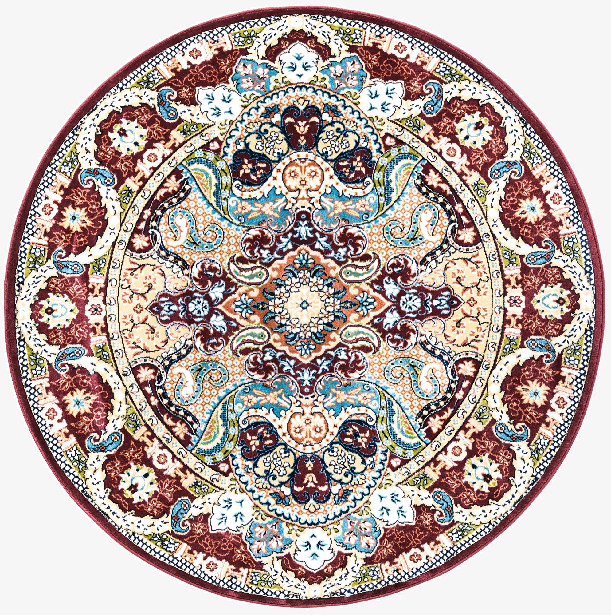 5' 3 x 5' 3 Nain Design Round Rug
