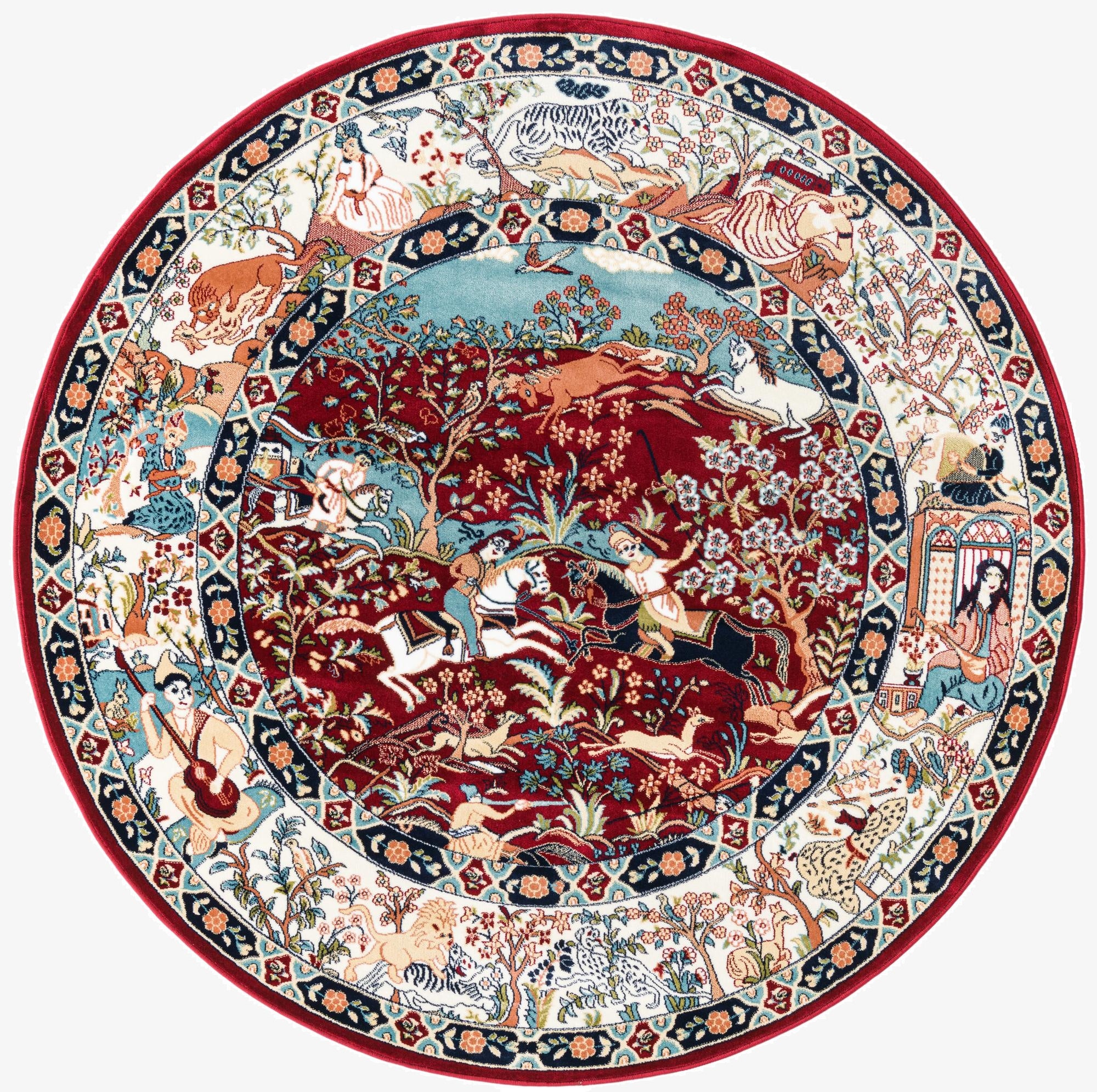 5' 3 x 5' 3 Nain Design Round Rug