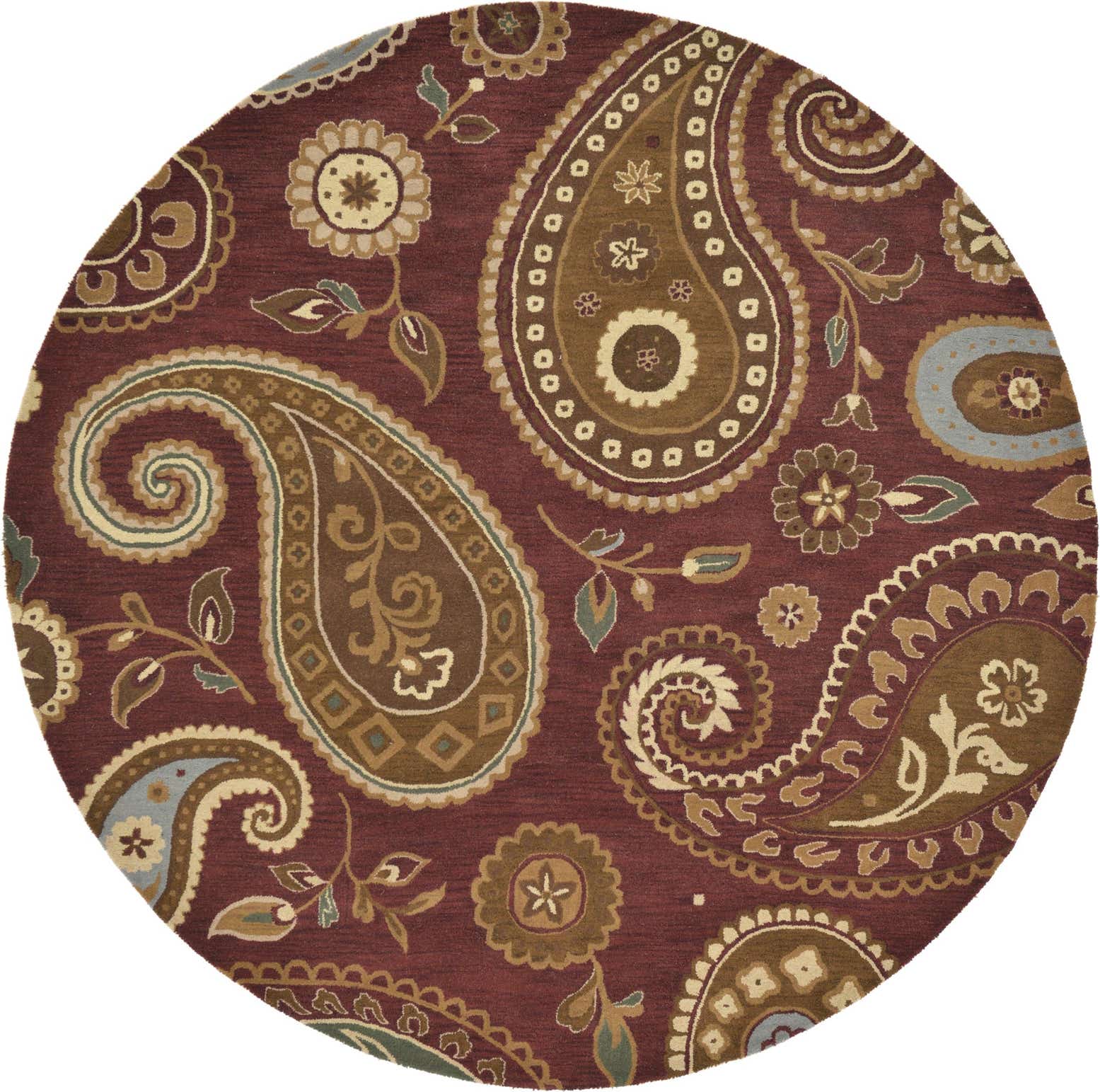9' 10 x 9' 10 Reproduction Gabbeh Wool Round Rug