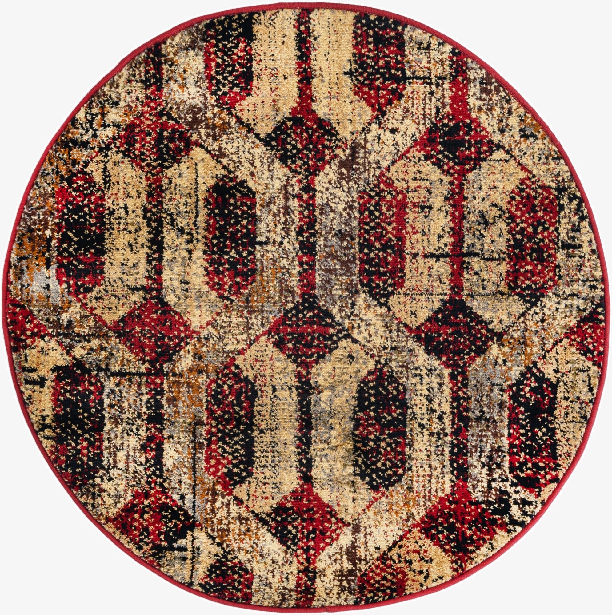 3' 3 x 3' 3 Saturn Round Rug