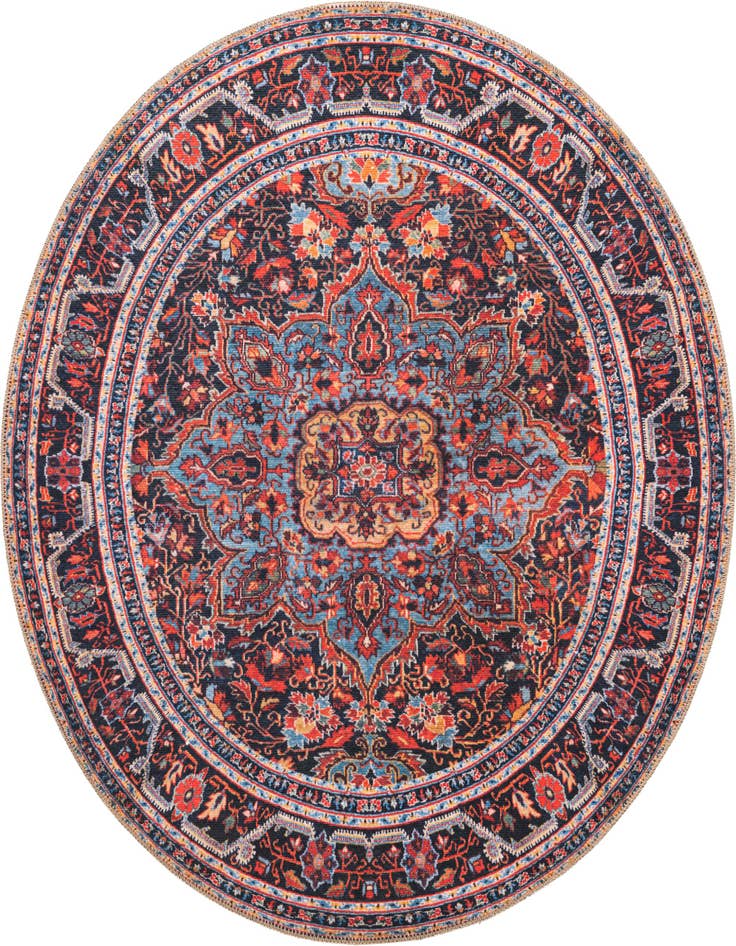 Detail image of 3' 6 x 3' 6 Washable Timeless Round Rug