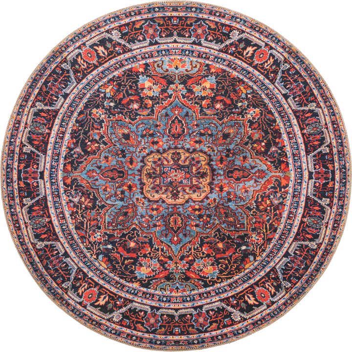 3' 6 x 3' 6 Washable Timeless Round Rug