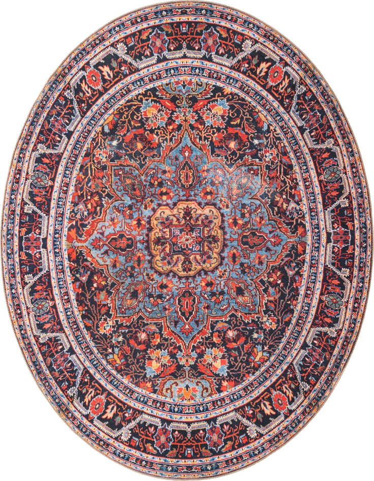 Detail image of 7' 7 x 7' 7 Washable Timeless Round Rug