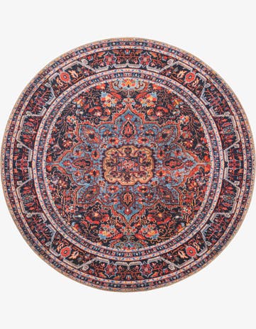 Burgundy Timeless Round Rug