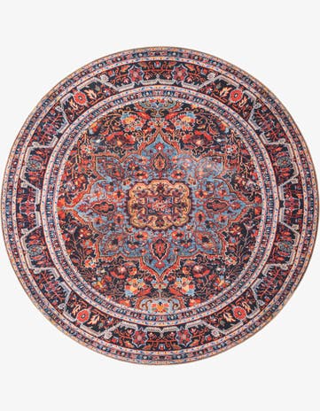 Burgundy Timeless Round Rug