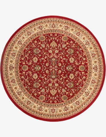 Burgundy Yasmin Round Rug