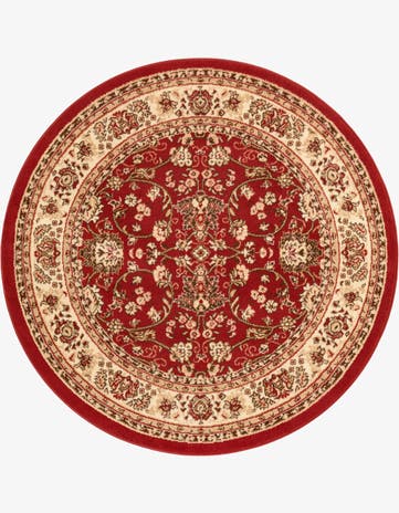 Burgundy Yasmin Round Rug