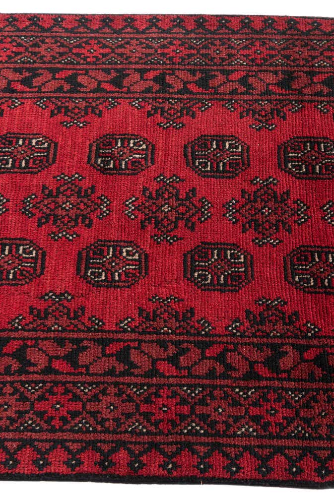2' 8 x 19' 1 Hand Knotted Afghan Akhche Wool Runner Rug