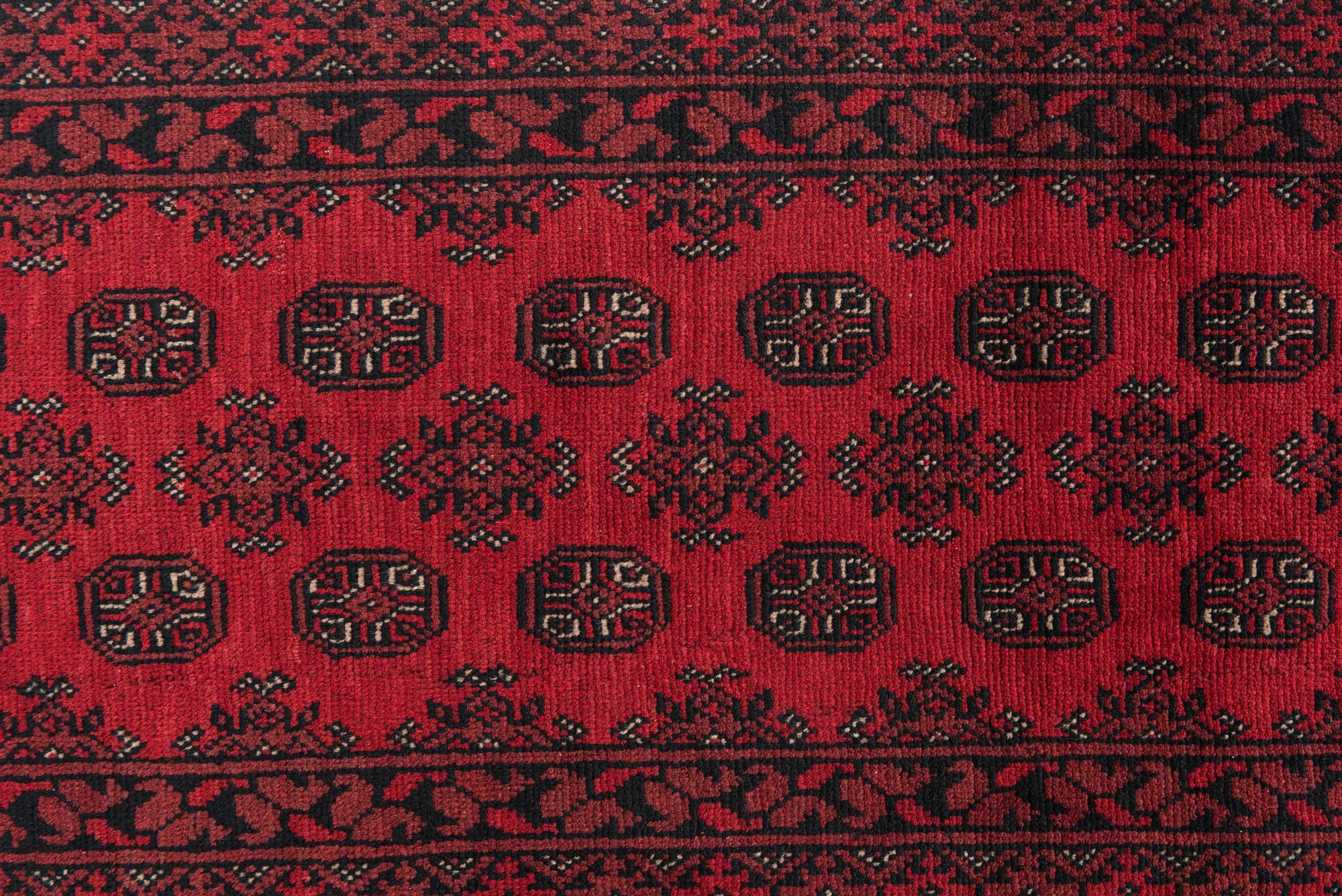 2' 8 x 19' 1 Hand Knotted Afghan Akhche Wool Runner Rug