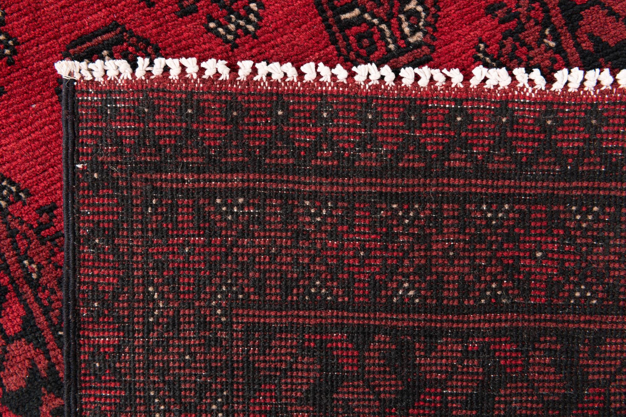 2' 8 x 19' 1 Hand Knotted Afghan Akhche Wool Runner Rug