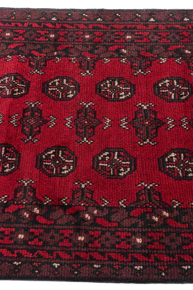 2' 7 x 15' 10 Hand Knotted Afghan Akhche Wool Runner Rug