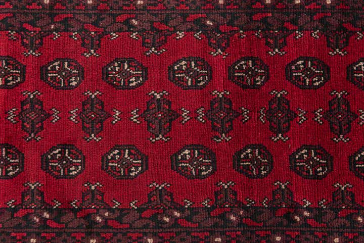 2' 7 x 15' 10 Hand Knotted Afghan Akhche Wool Runner Rug