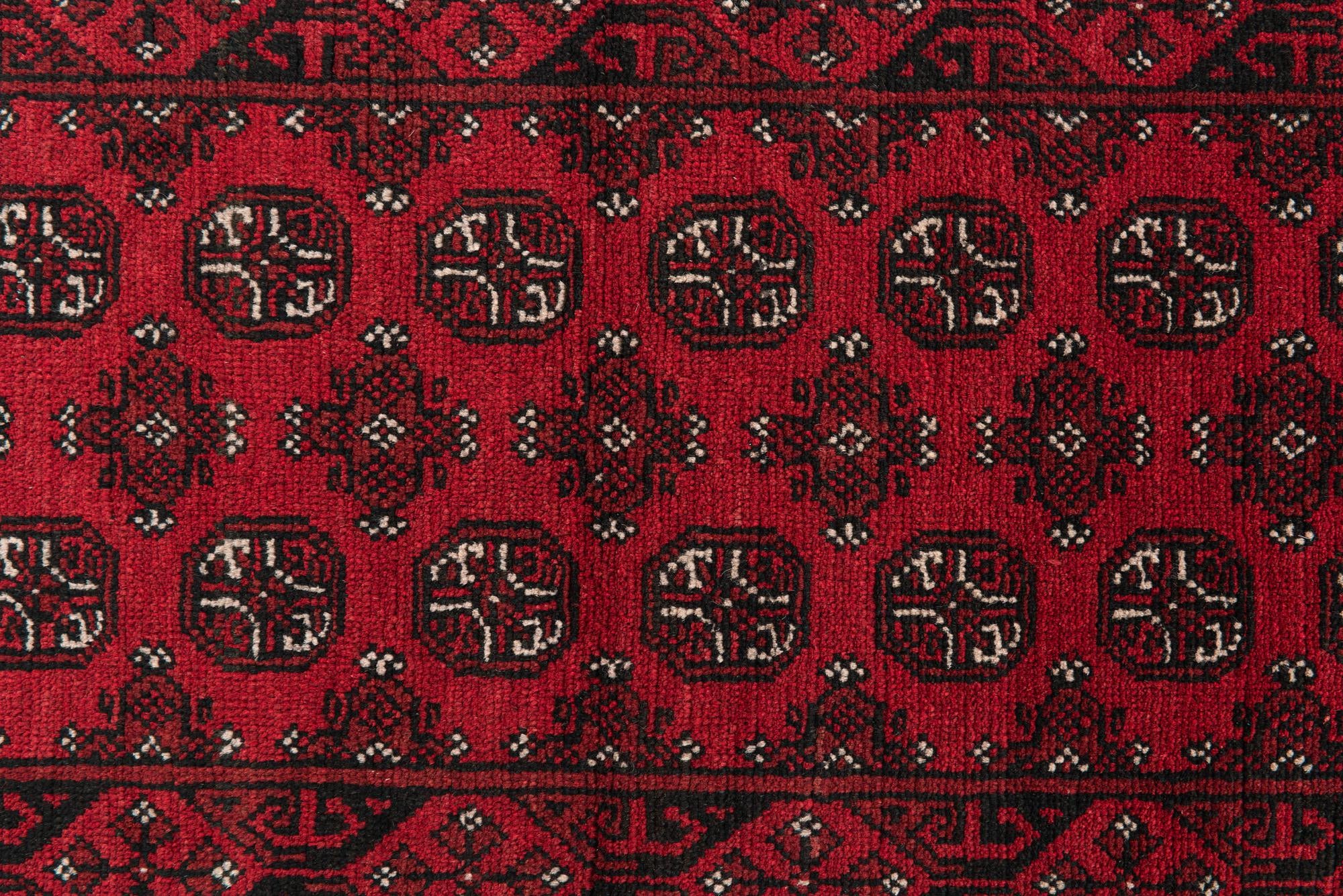 2' 8 x 18' 10 Hand Knotted Afghan Akhche Wool Runner Rug
