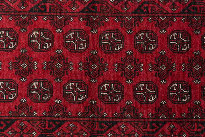 2' 8 x 18' 10 Hand Knotted Afghan Akhche Wool Runner Rug