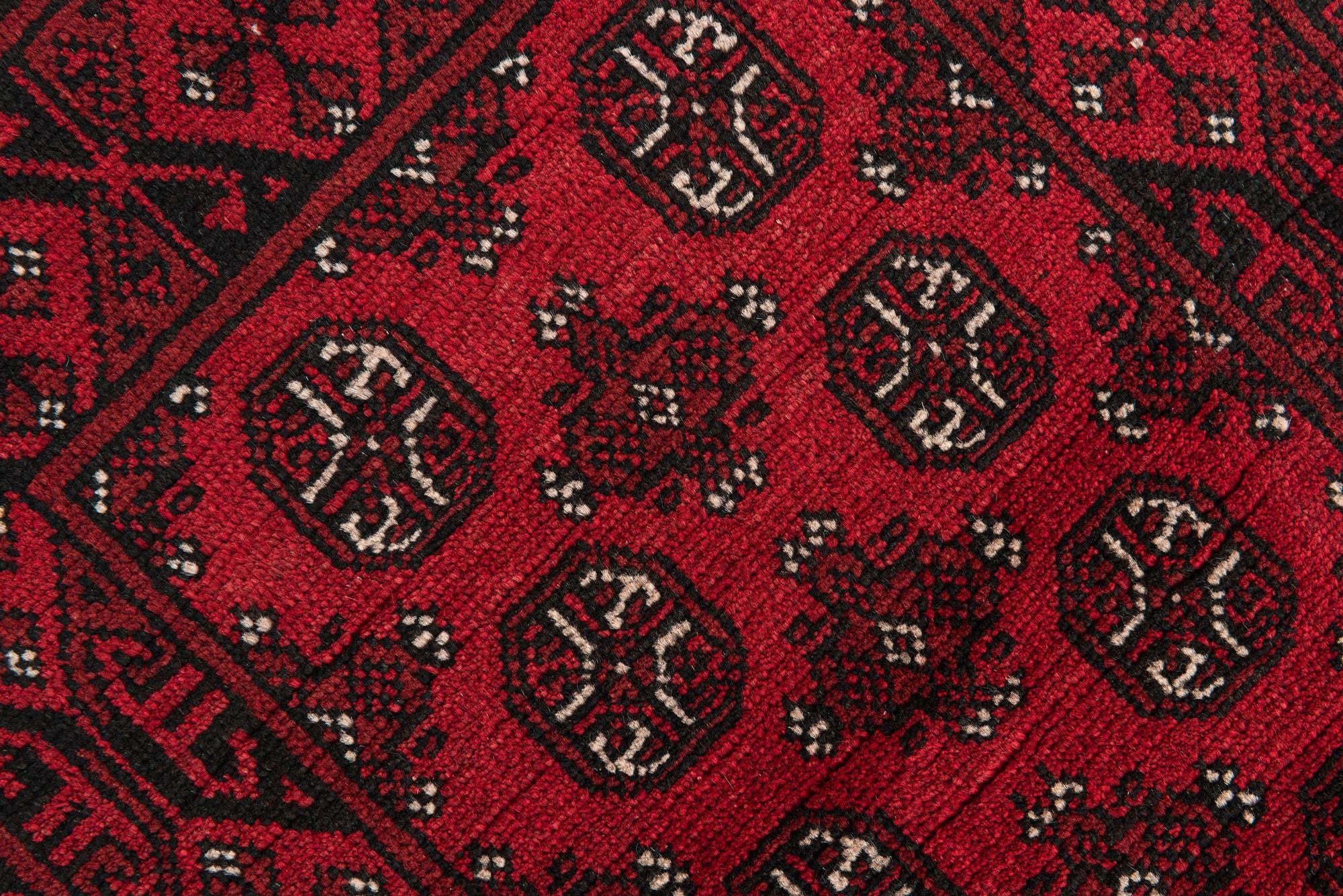 2' 8 x 18' 10 Hand Knotted Afghan Akhche Wool Runner Rug