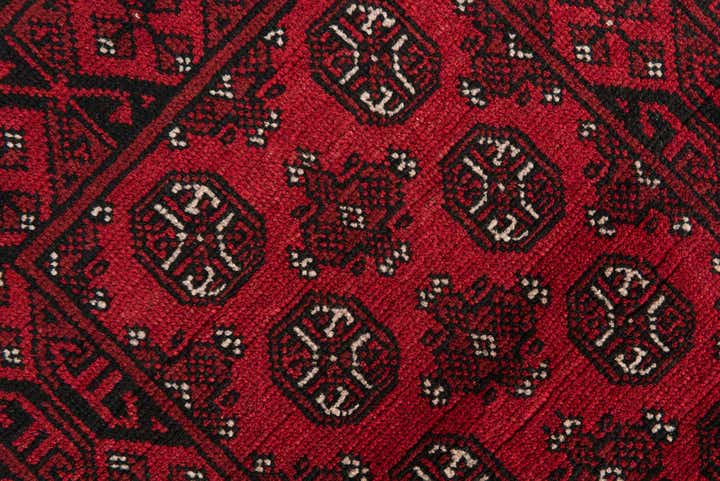 2' 8 x 18' 10 Hand Knotted Afghan Akhche Wool Runner Rug