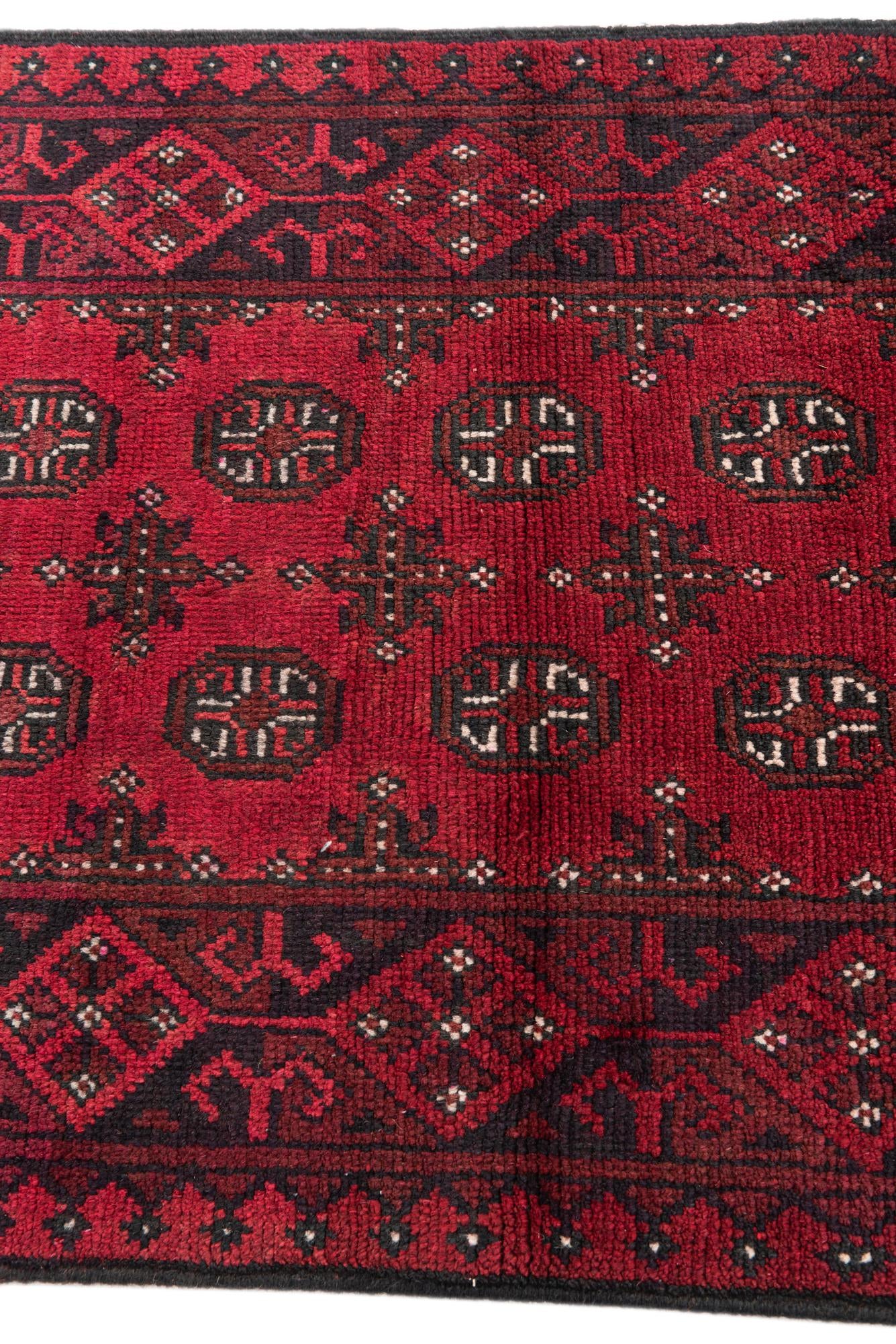 85cm x 480cm anudado a mano Afghan Akhche Alfombra Lana Pasillera