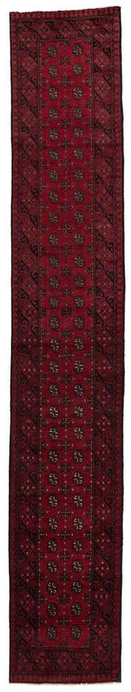 85cm x 480cm anudado a mano Afghan Akhche Alfombra Lana Pasillera