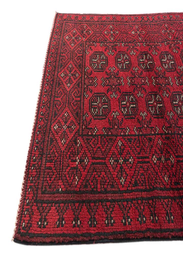 2' 7 x 18' 9 Hand Knotted Afghan Akhche Wool Runner Rug