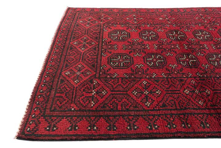 2' 7 x 18' 9 Hand Knotted Afghan Akhche Wool Runner Rug