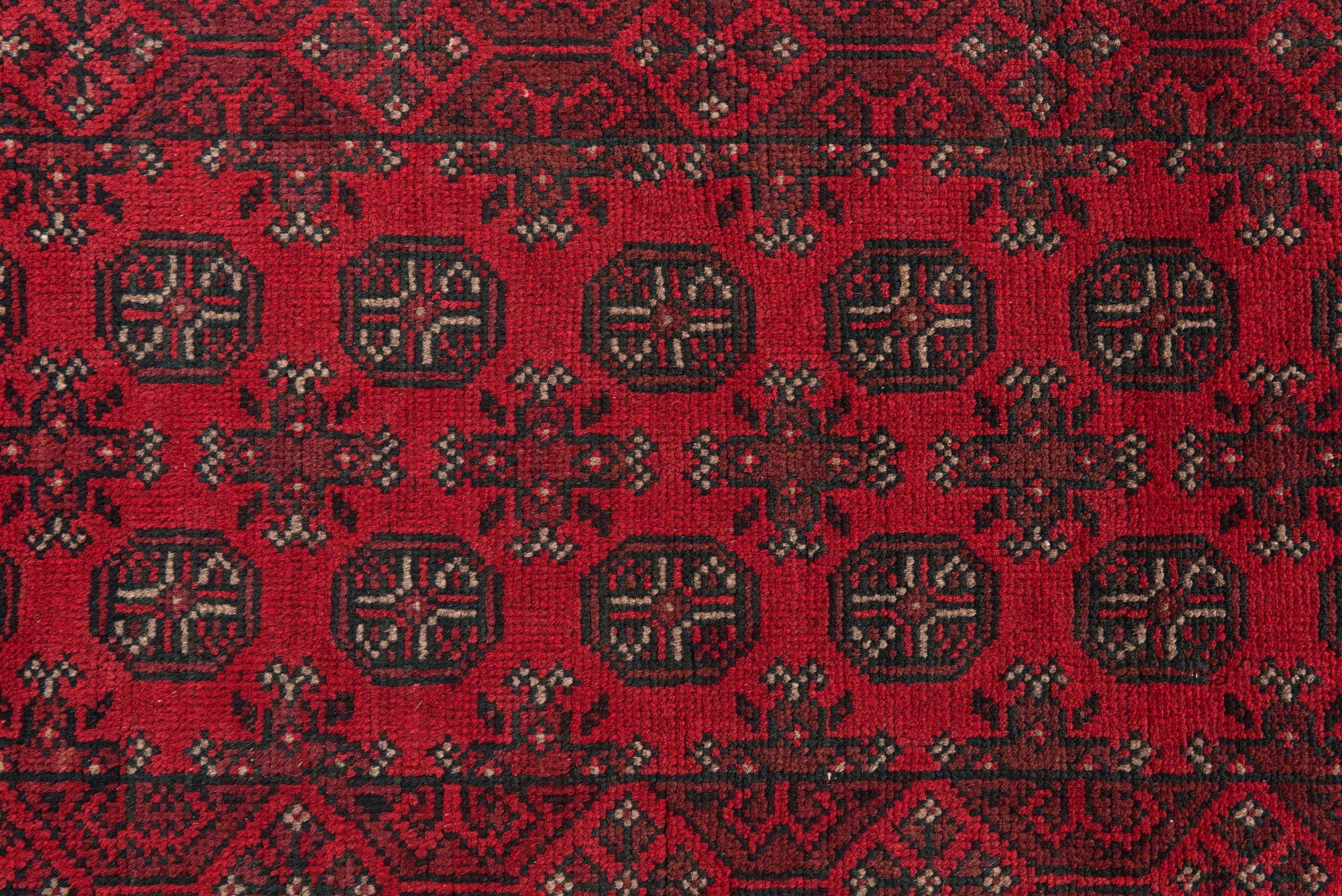 2' 7 x 18' 9 Hand Knotted Afghan Akhche Wool Runner Rug