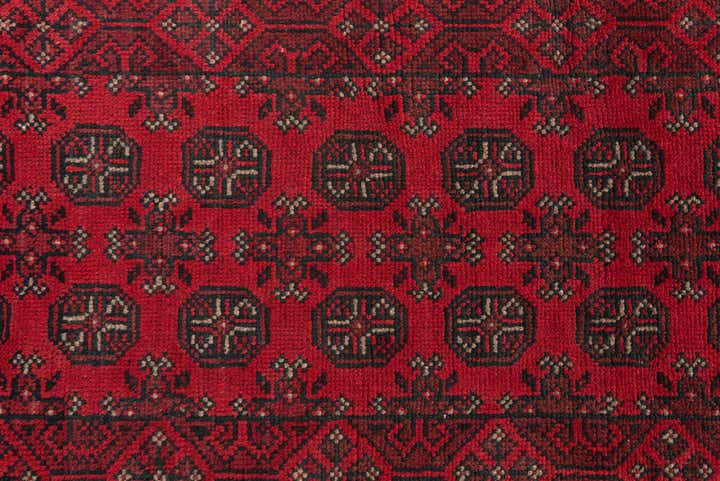 2' 7 x 18' 9 Hand Knotted Afghan Akhche Wool Runner Rug