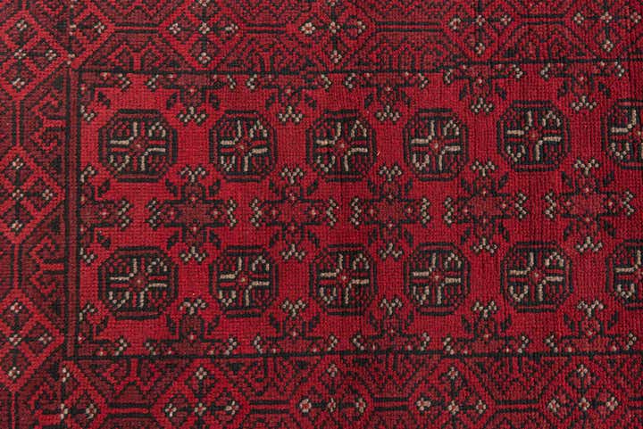 2' 7 x 18' 9 Hand Knotted Afghan Akhche Wool Runner Rug