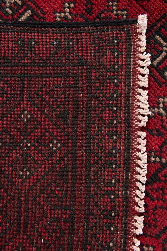 2' 7 x 18' 9 Hand Knotted Afghan Akhche Wool Runner Rug