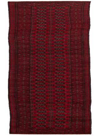 2' 7 x 18' 9 Hand Knotted Afghan Akhche Wool Runner Rug