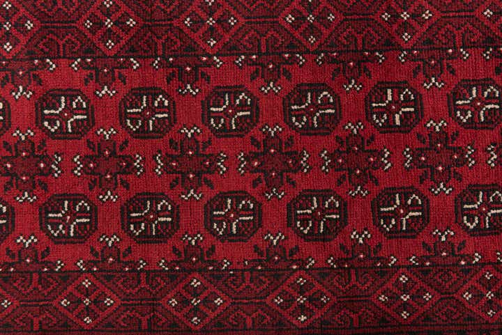 2' 7 x 18' 10 Hand Knotted Afghan Akhche Wool Runner Rug