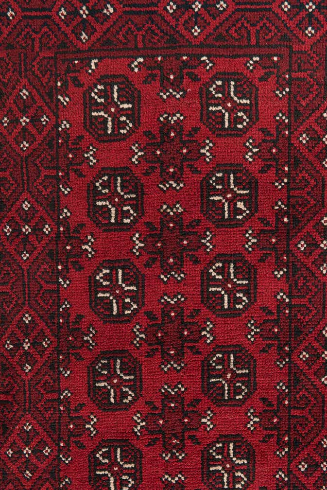 2' 7 x 18' 10 Hand Knotted Afghan Akhche Wool Runner Rug