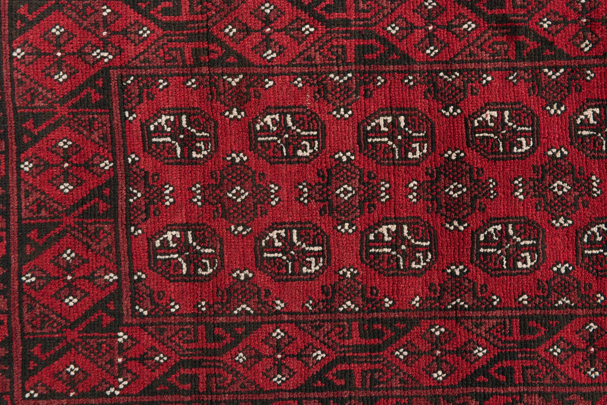 2' 7 x 19' Hand Knotted Afghan Akhche Wool Runner Rug