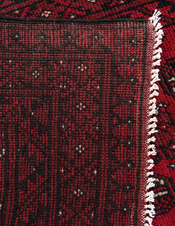 Detail image of 2' 8 x 18' 9  Hand Knotted Afghan Akhche Wool Runner Rug