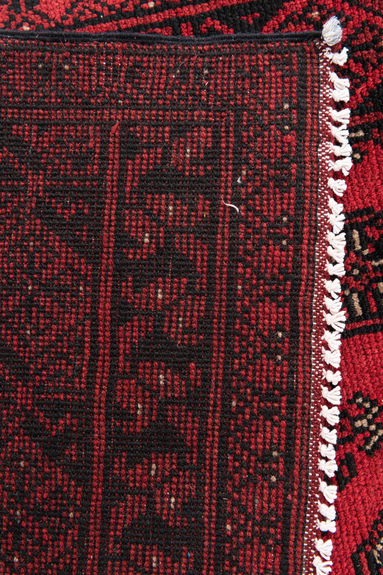 2' 7 x 19' Hand Knotted Afghan Akhche Wool Runner Rug