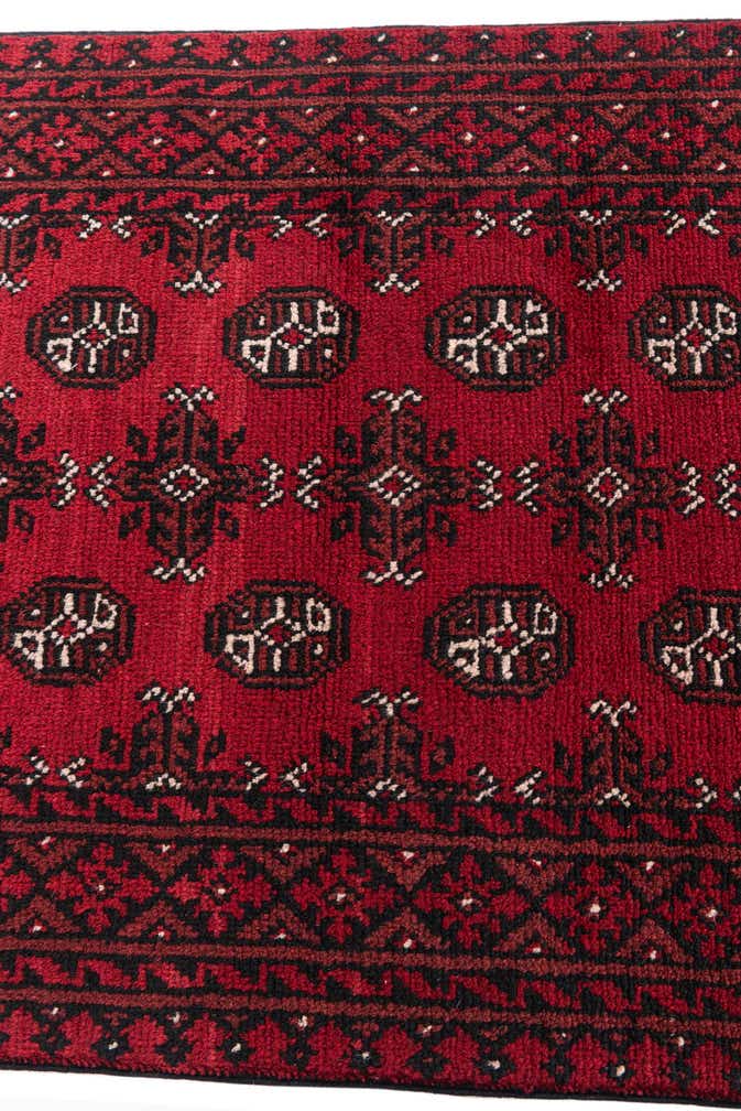 80cm x 590cm anudado a mano Afghan Akhche Alfombra Lana Pasillera