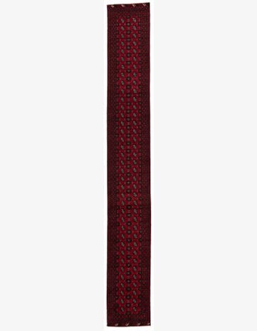 2' 8 x 19' 4 Hand Knotted Afghan Akhche Wool Runner Rug