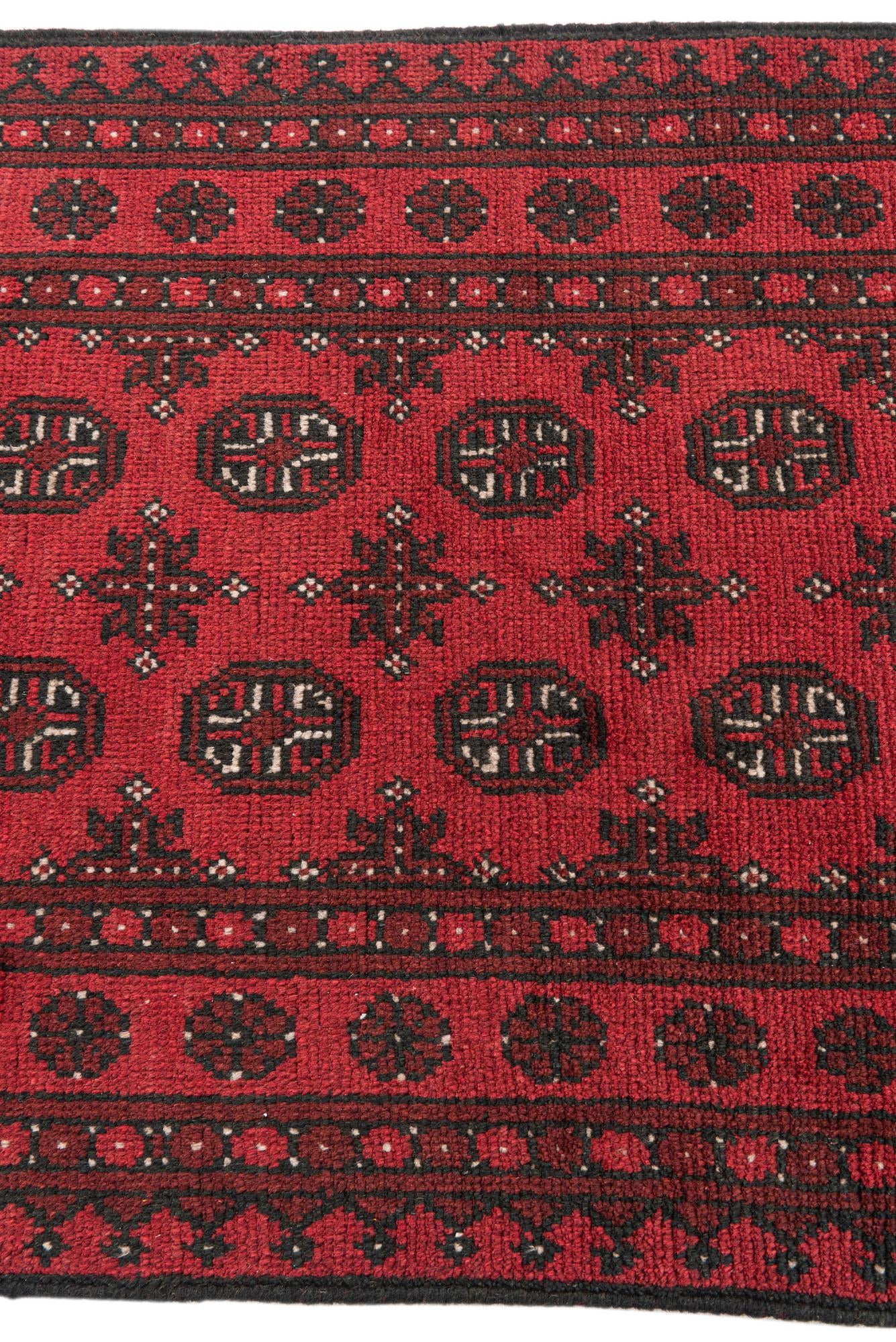 2' 8 x 16' 2 Hand Knotted Afghan Akhche Wool Runner Rug
