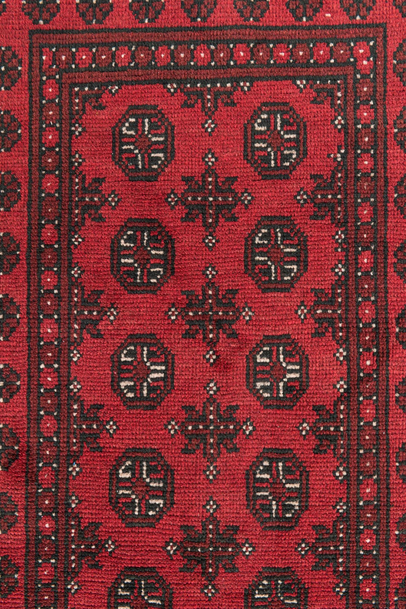 2' 8 x 16' 2 Hand Knotted Afghan Akhche Wool Runner Rug