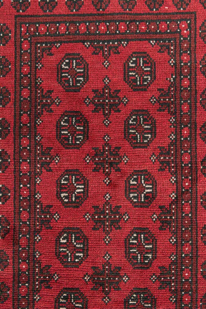 2' 8 x 16' 2 Hand Knotted Afghan Akhche Wool Runner Rug