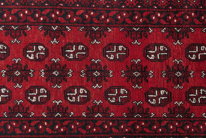 2' 8 x 15' 9 Hand Knotted Afghan Akhche Wool Runner Rug