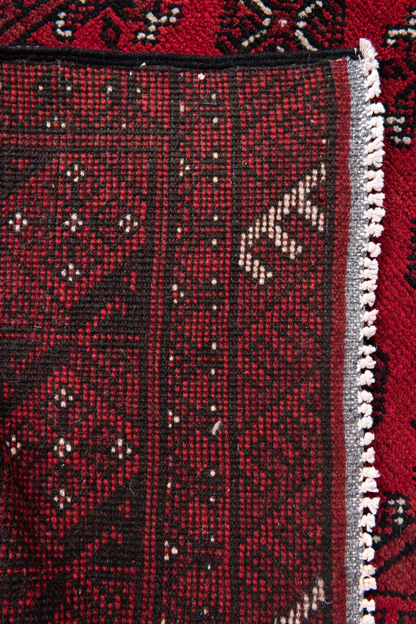 2' 7 x 15' 10 Hand Knotted Afghan Akhche Wool Runner Rug